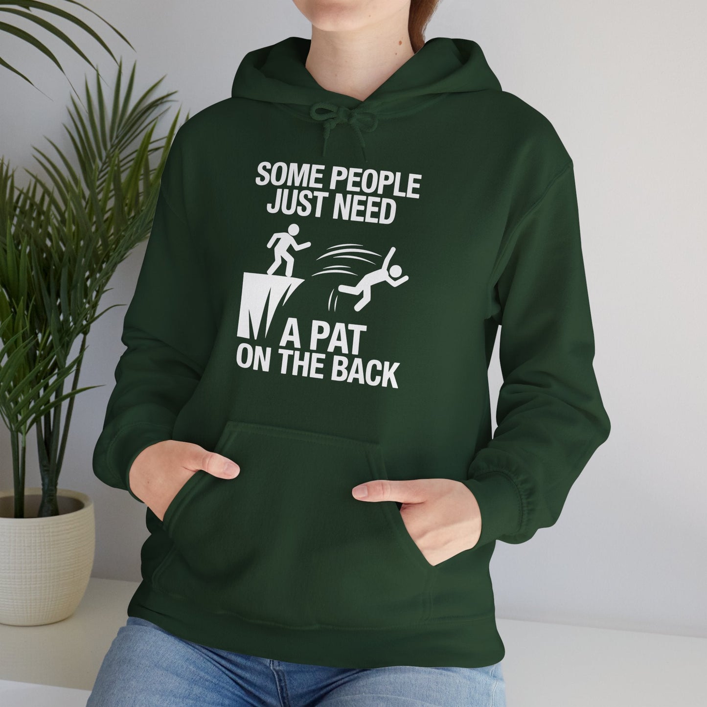 Funny Pat On The Back Adult Sarcastic Design Hoodie