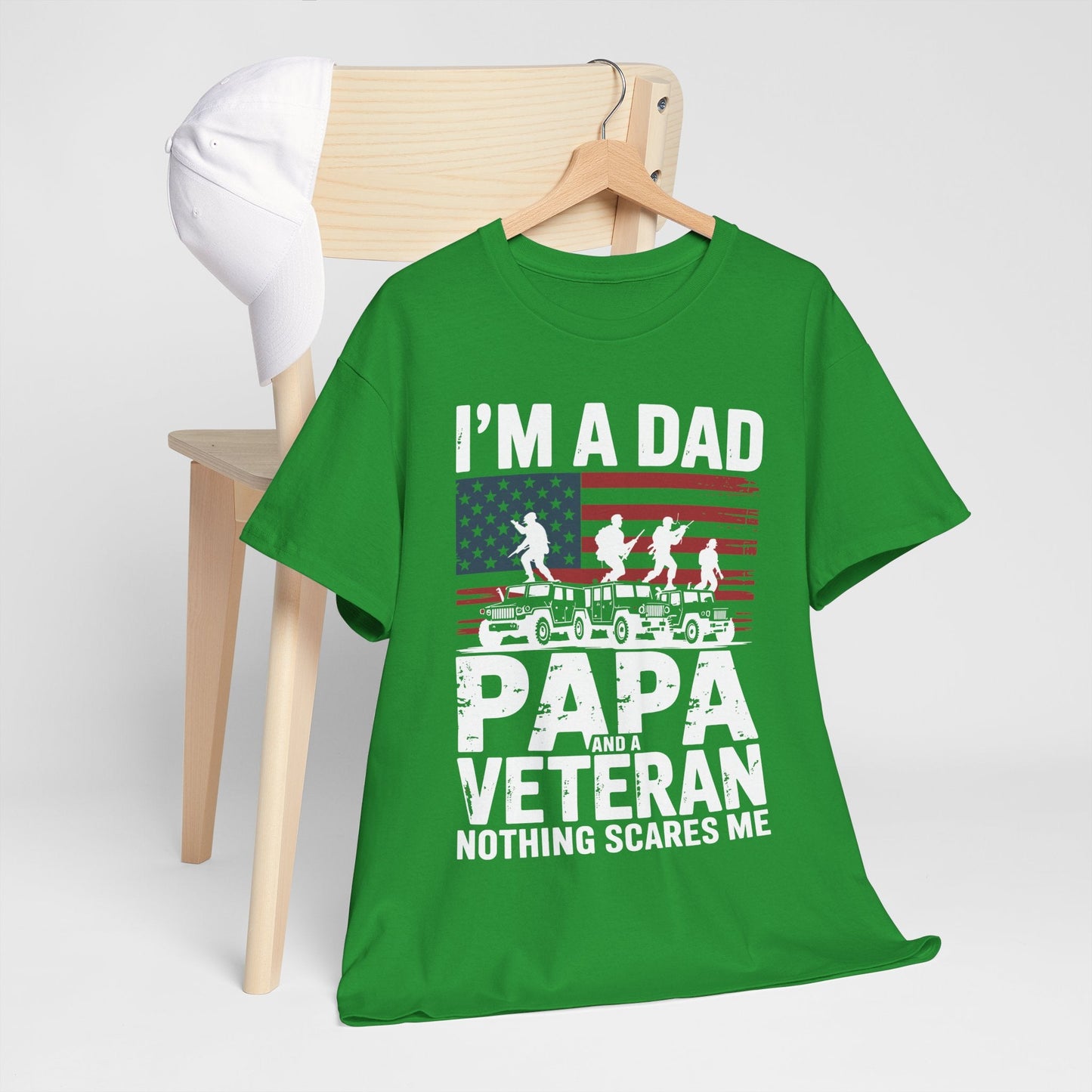 I'm A Dad Papa And Veteran Funny Retro Dad Papa Grandpa T-Shirt