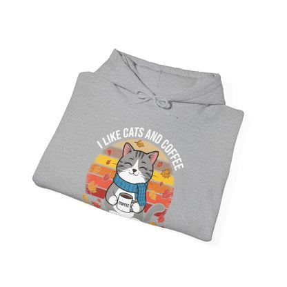 I Like Cats And Coffee And Maybe 3 People , Cats Lover Hoodie