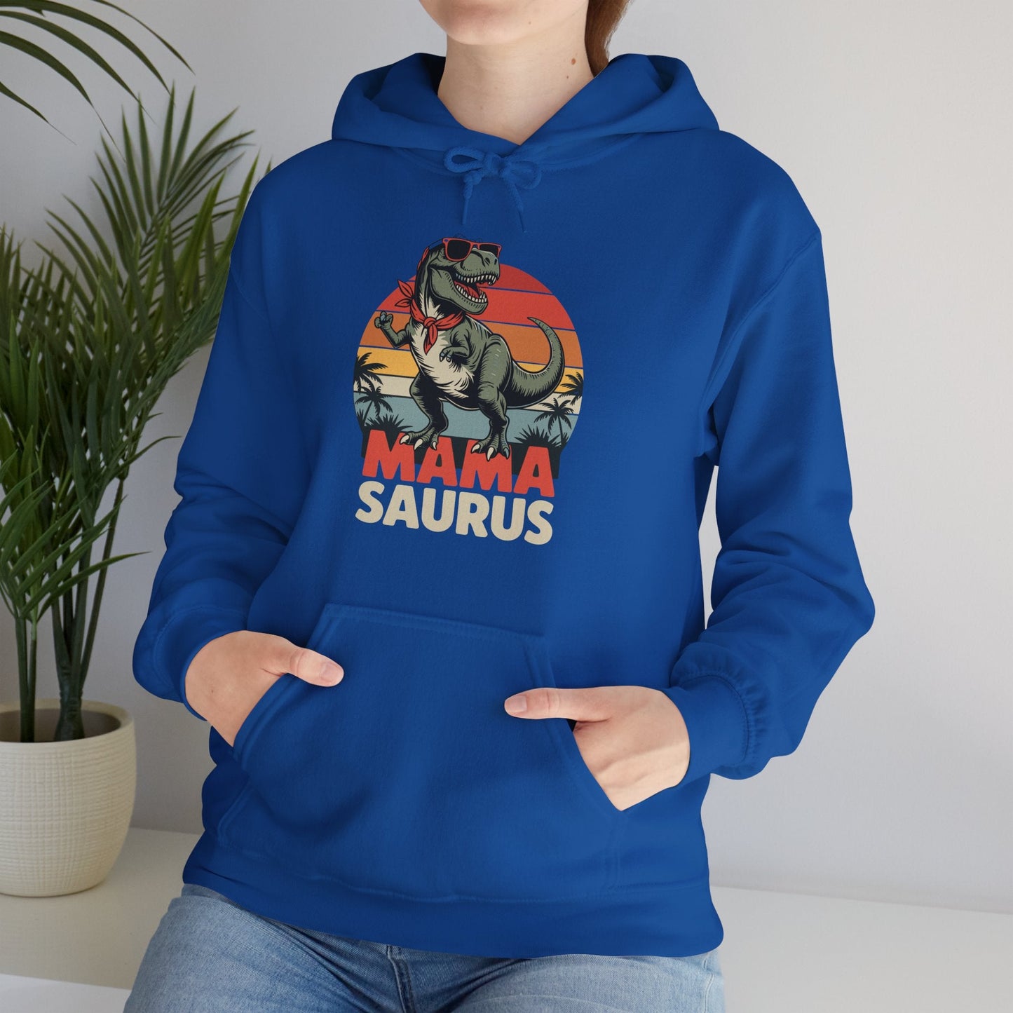 Mamasaurus T Rex Dinosaur Mama Saurus Family Matching Women Hoodie