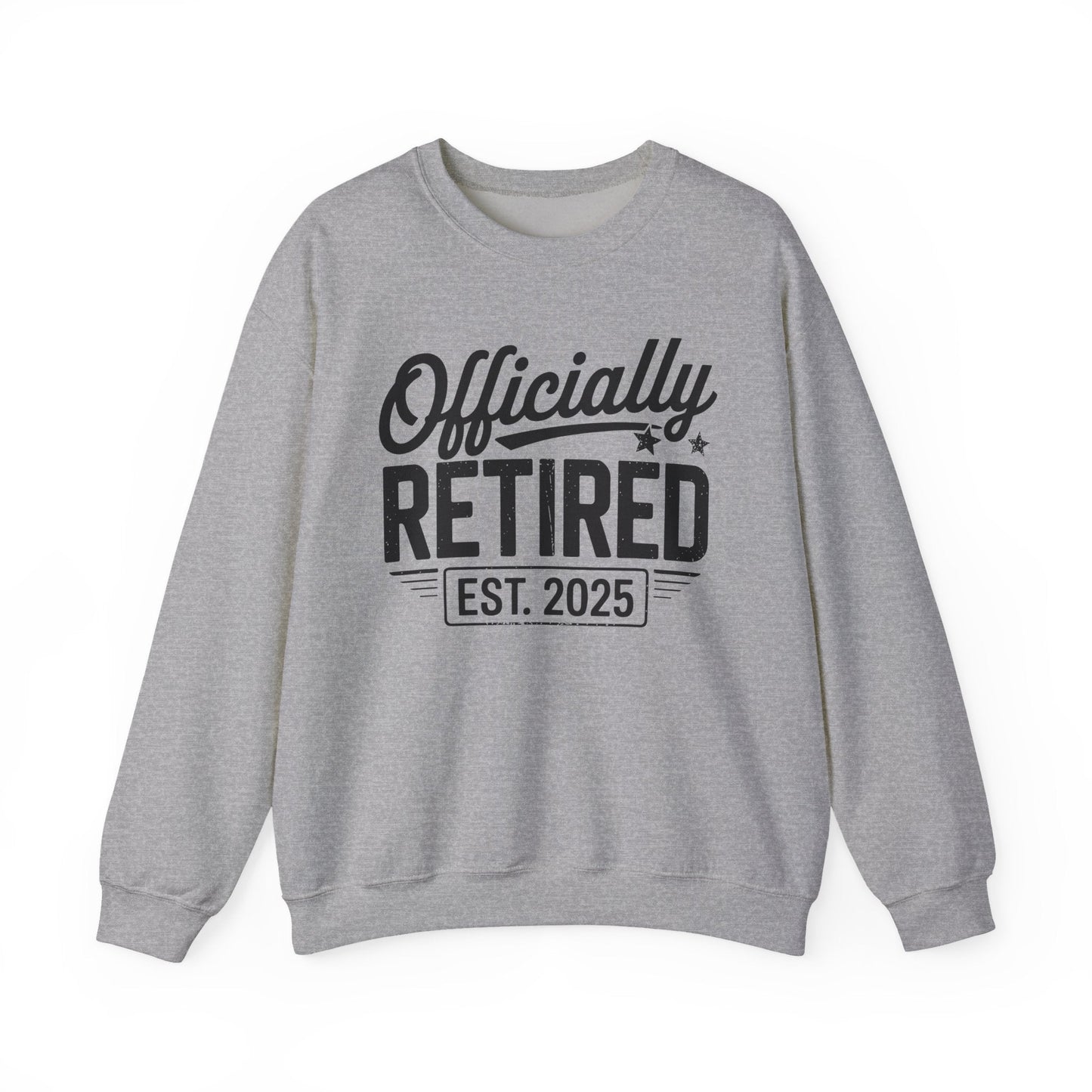 Funny Retirement 2025 Officially Retired Vintage Humor Sweatshirt
