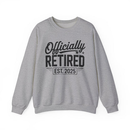 Funny Retirement 2025 Officially Retired Vintage Humor Sweatshirt