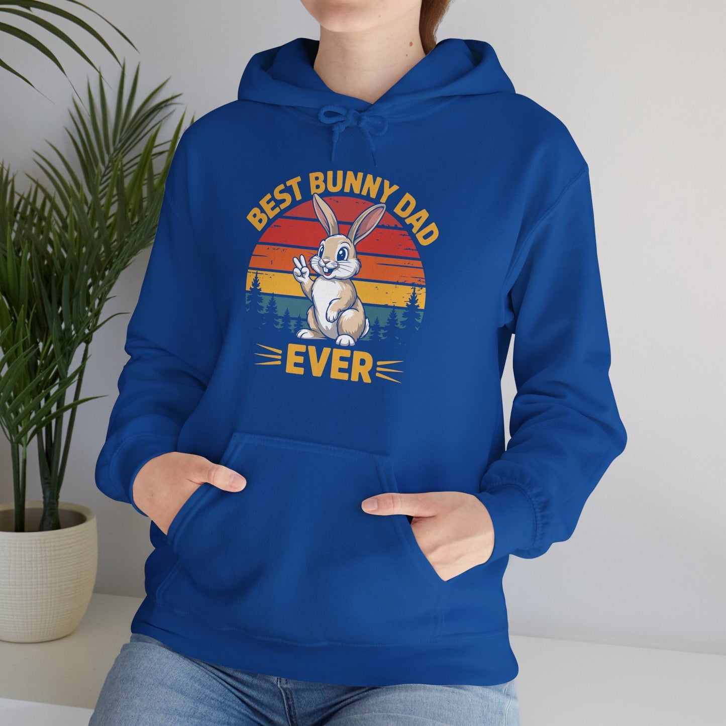 Best Bunny Dad Ever Funny Rabbit Lover Dad Gift Hoodie for Pet Owners