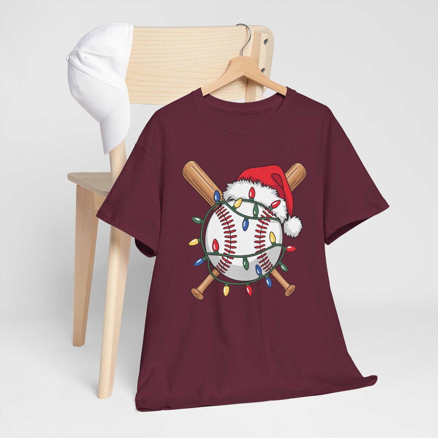Santa Sports Design For Men Boys Christmas Baseball Player T-Shirt