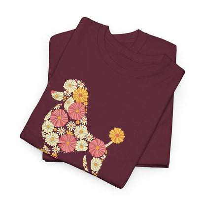Funny Floral Flower Poodle Mom Grandma Womens Mothers Day T-Shirt