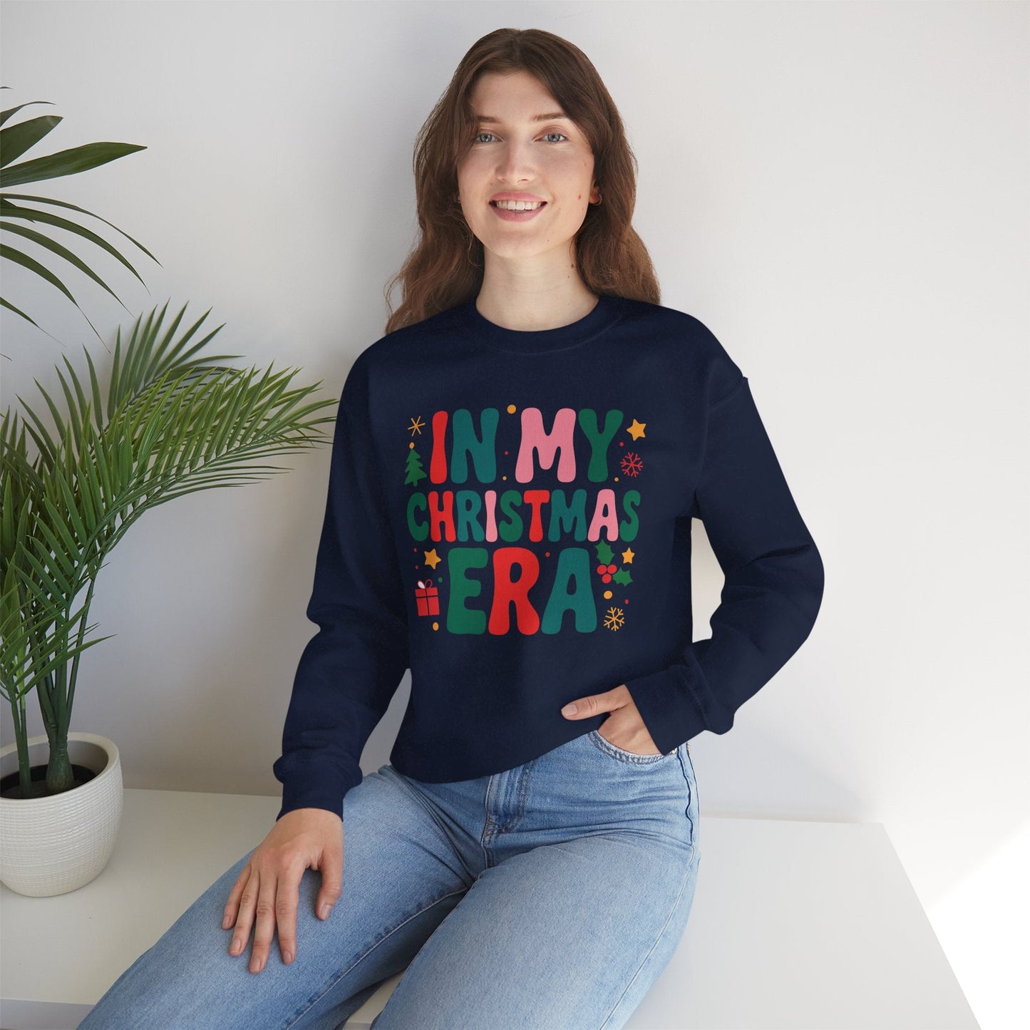 In My Christmas Era Cute Groovy Christmas Holiday Xmas Sweatshirt