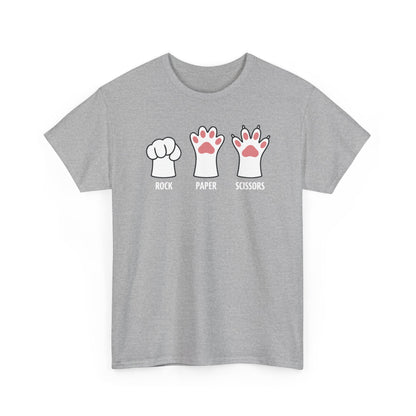 Funny  Introvert Cat Animal Rescue Rock Paper Scissors Cute Paw Cat T-Shirt