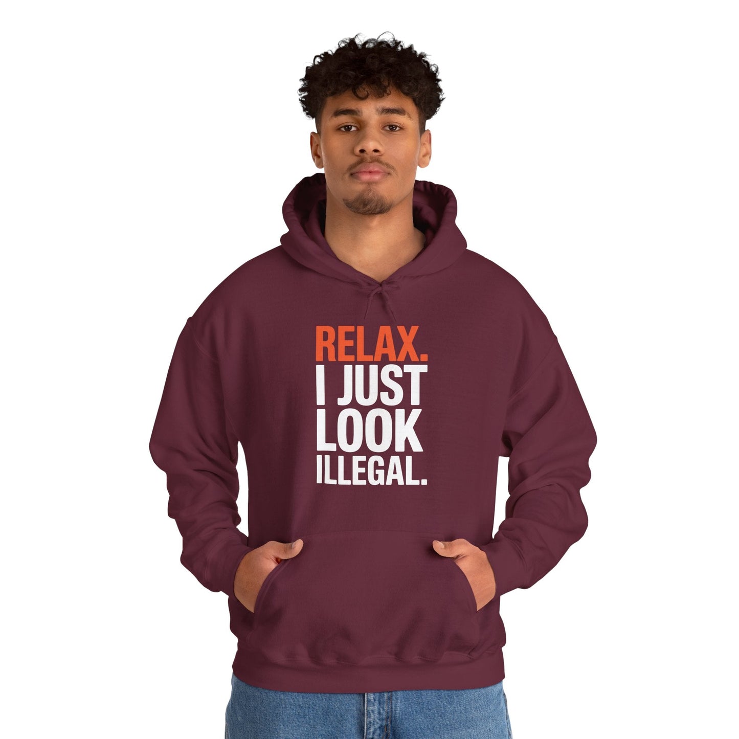 Funny Relax, I Just Look Illegal Sarcastic Hoodie
