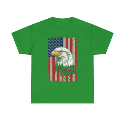 American Flag Bald Eagle Patriotic Red White Blue T-Shirt