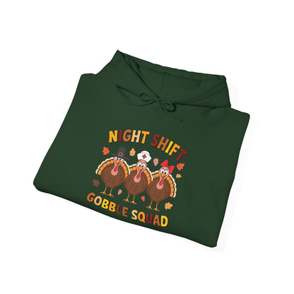 Night Shift Gobble Squad Night Worker Staff Thanksgiving Hoodie