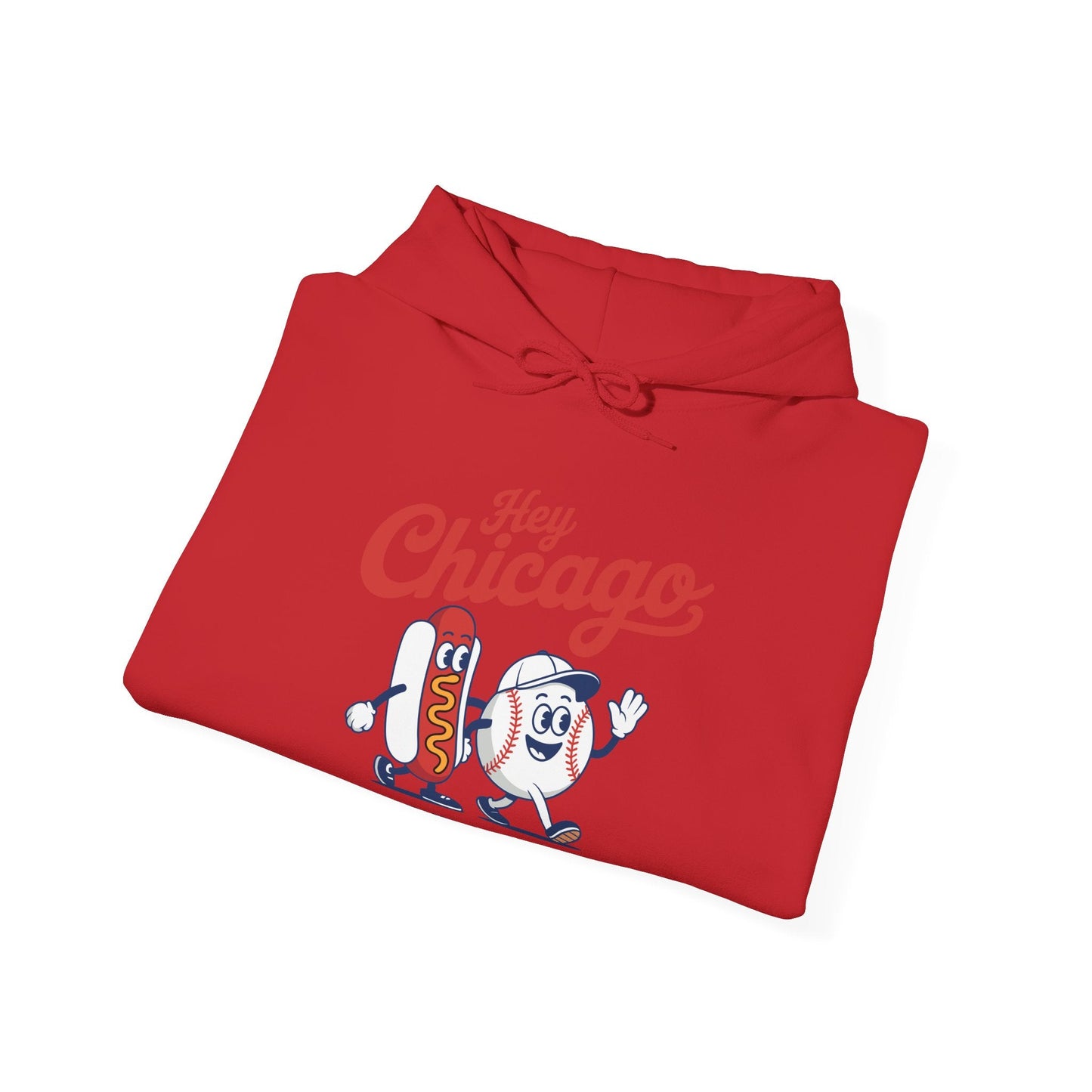 Hey Chicago Whadya Say Baseball and Hot Dog 4th of July Men Women Hoodie