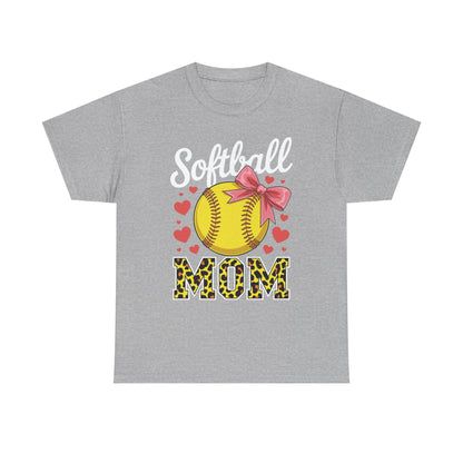 Softball Mom Headband Leopard Softball Ball Mothers Day Mama T-Shirt