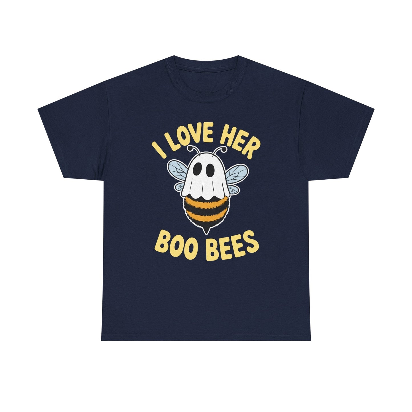 I Love Her Boo Bees Couples Halloween Adult Costume His Men T-Shirt