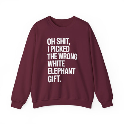 Oh Shit Funny White Elephant Gifts for Adults Under 15 20 Sweatshirt