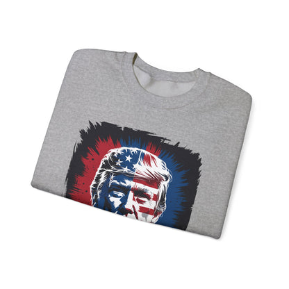 President Trump Portrait 4th July Sweatshirt