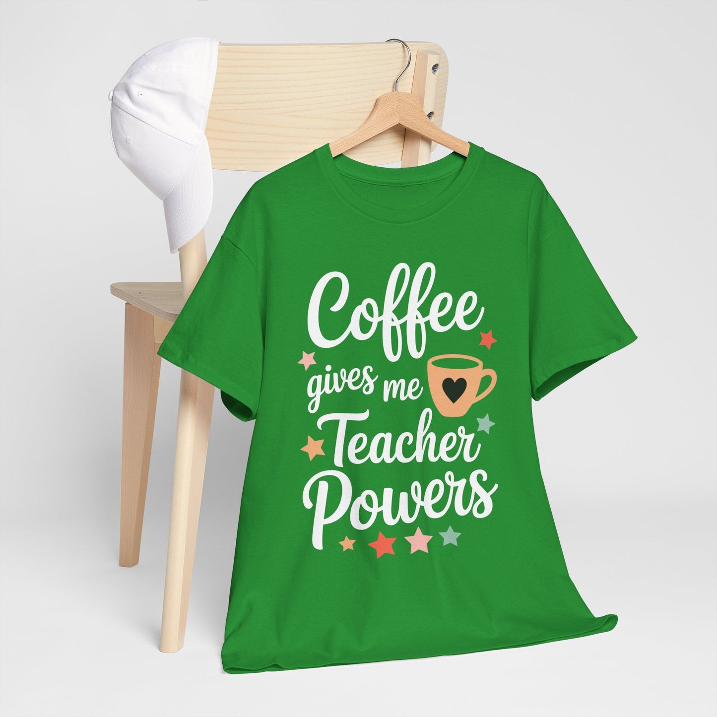 Coffee Gives Me Teacher Powers, Cute Teacher Appreciation T-Shirt