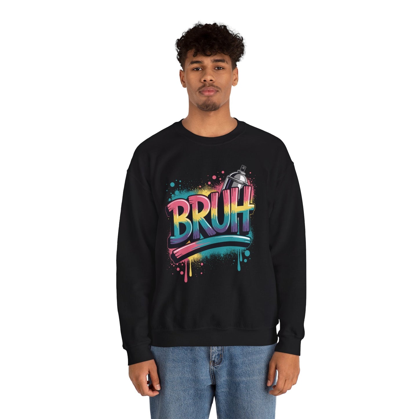 Bruh Graffiti Funny Saying Street Art Meme Men Boys Kids Sweatshirt