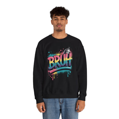 Bruh Graffiti Funny Saying Street Art Meme Men Boys Kids Sweatshirt