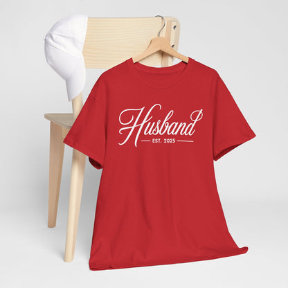 Couples Gifts For Husband And Wife Matching Husband Est 2025 Just Married Honeymoon Wedding T-Shirt
