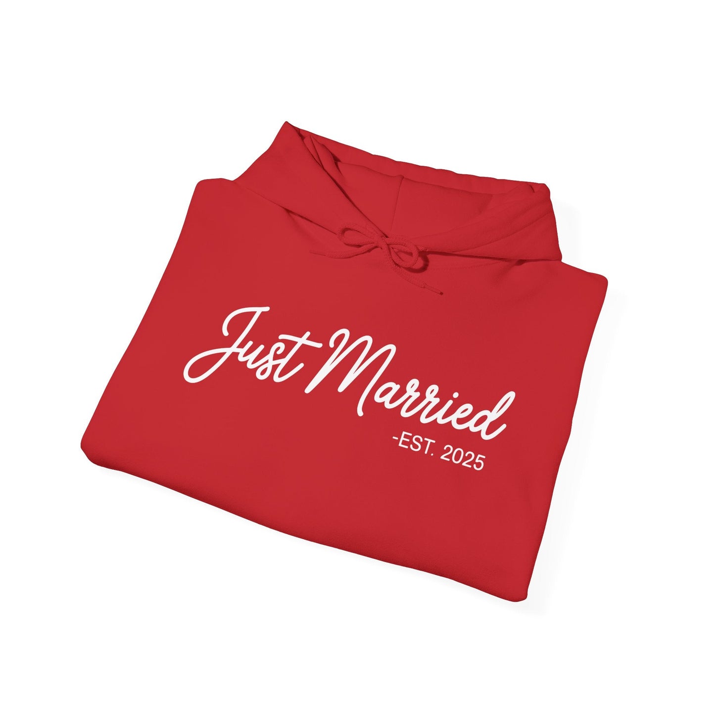 Just Married 2025 Honeymoon Wedding Couples Fiancee Hoodie