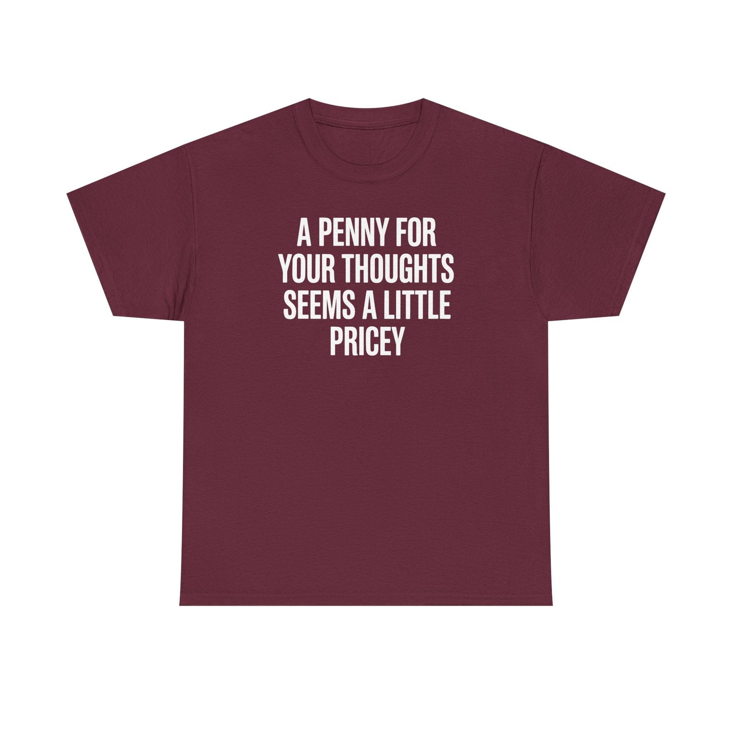 Funny Penny For Your Thoughts Sarcastic Joke T-Shirt