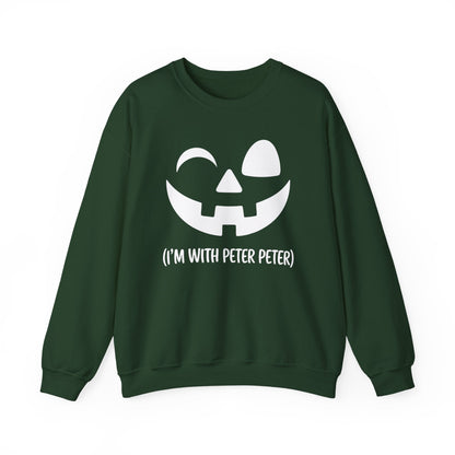 Im With Peter Couple Halloween Adult Eater Pumpkin Sweatshirt