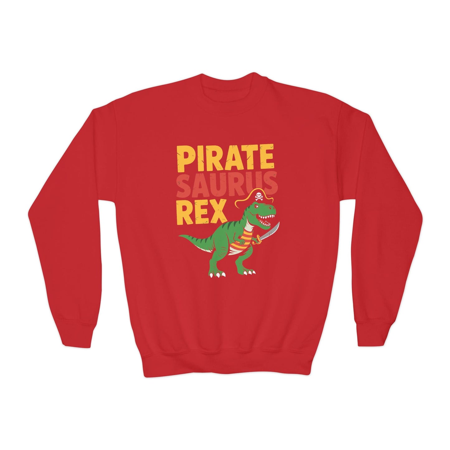 Pirate Saurus T-Rex Dinosaur Funny Halloween Costume Boys Sweatshirt