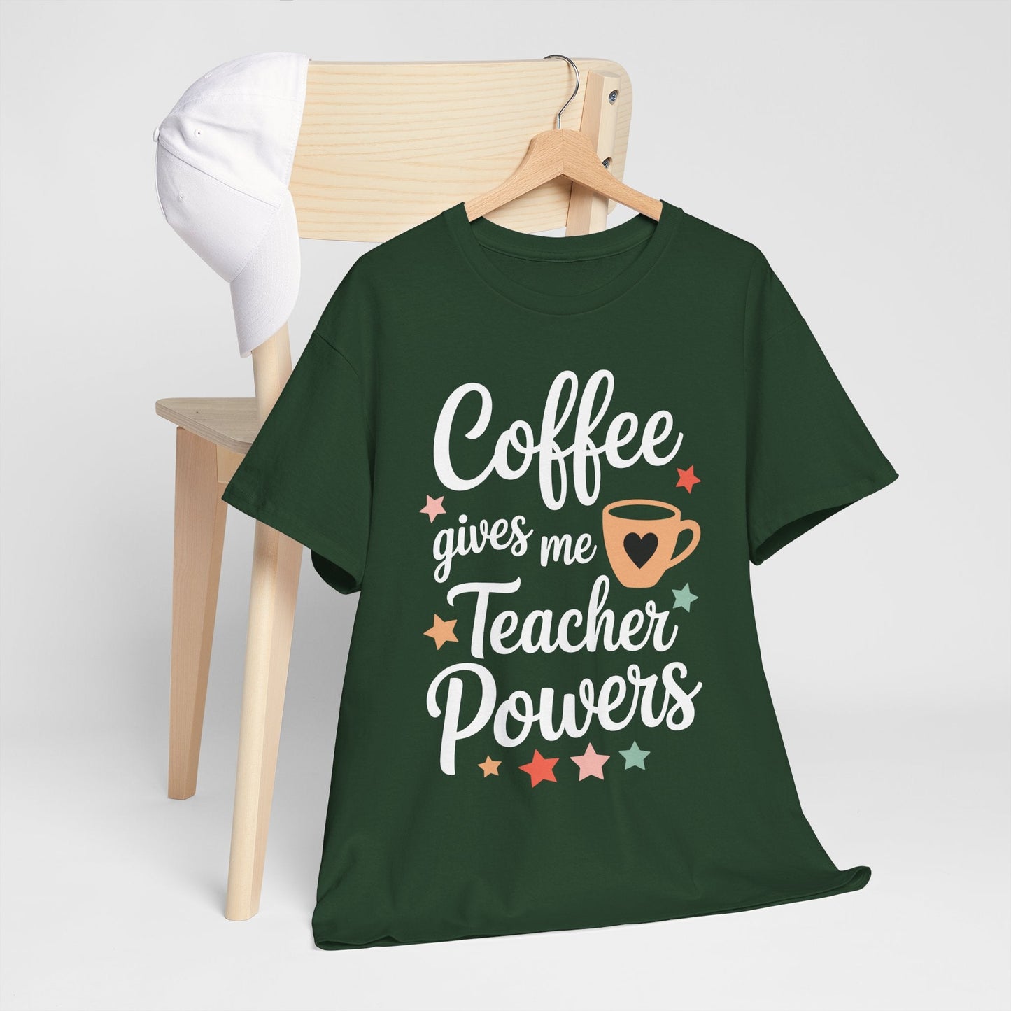 Coffee Gives Me Teacher Powers, Cute Teacher Appreciation T-Shirt