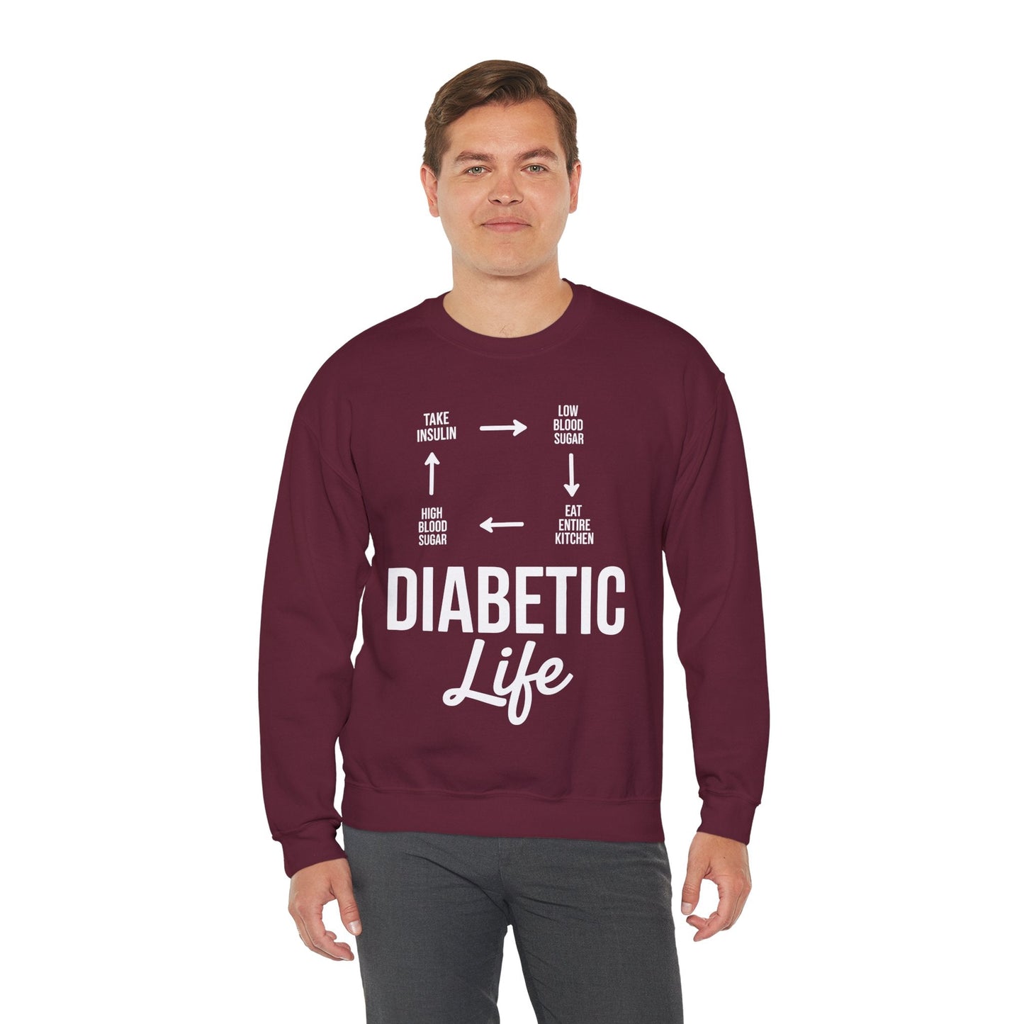 Funny Diabetic Type 1 Diabetes T1D Diabetes Awareness Sweatshirt