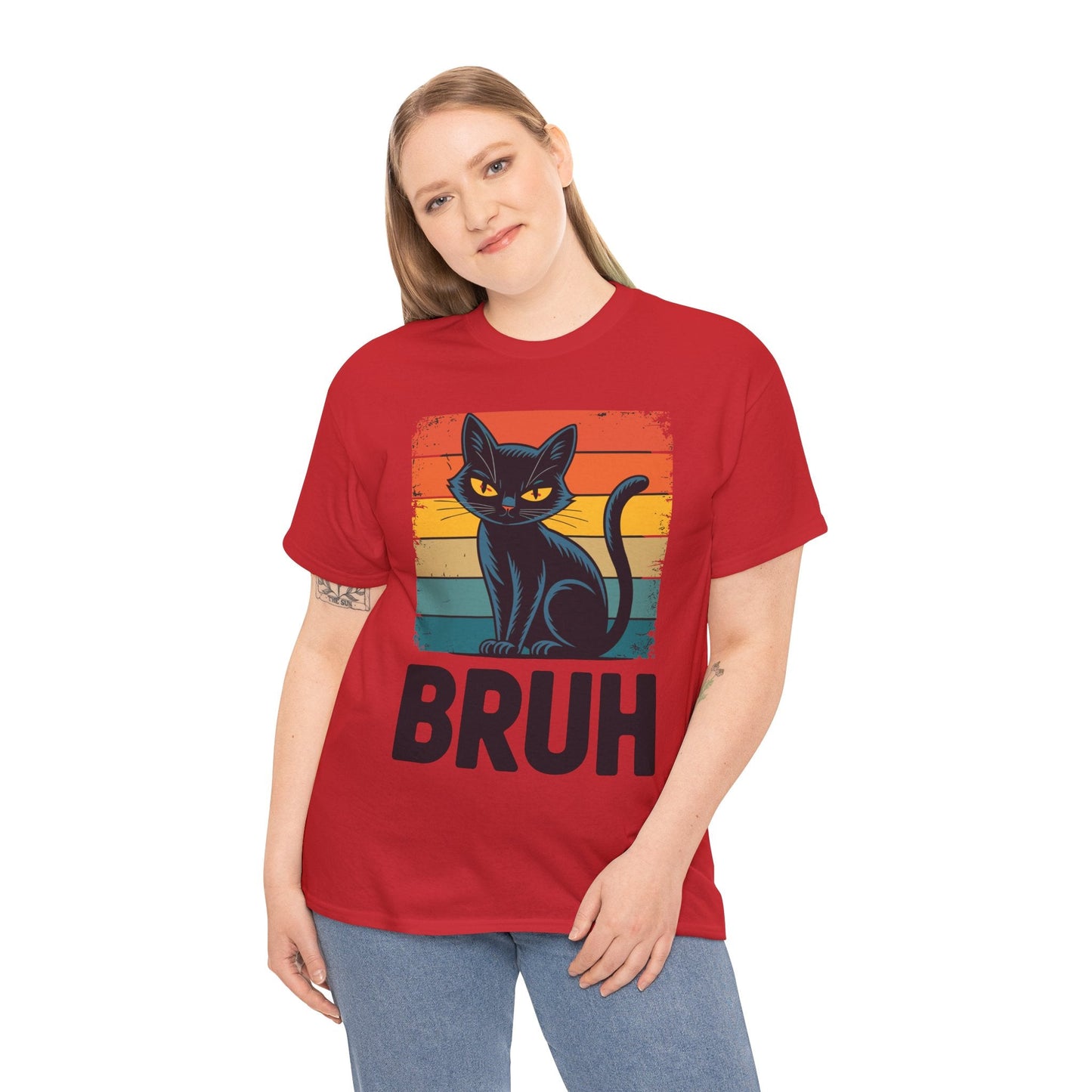 Funny Cat Bruh For Teens Boys Girls Men Women Meme Graphic T-Shirt