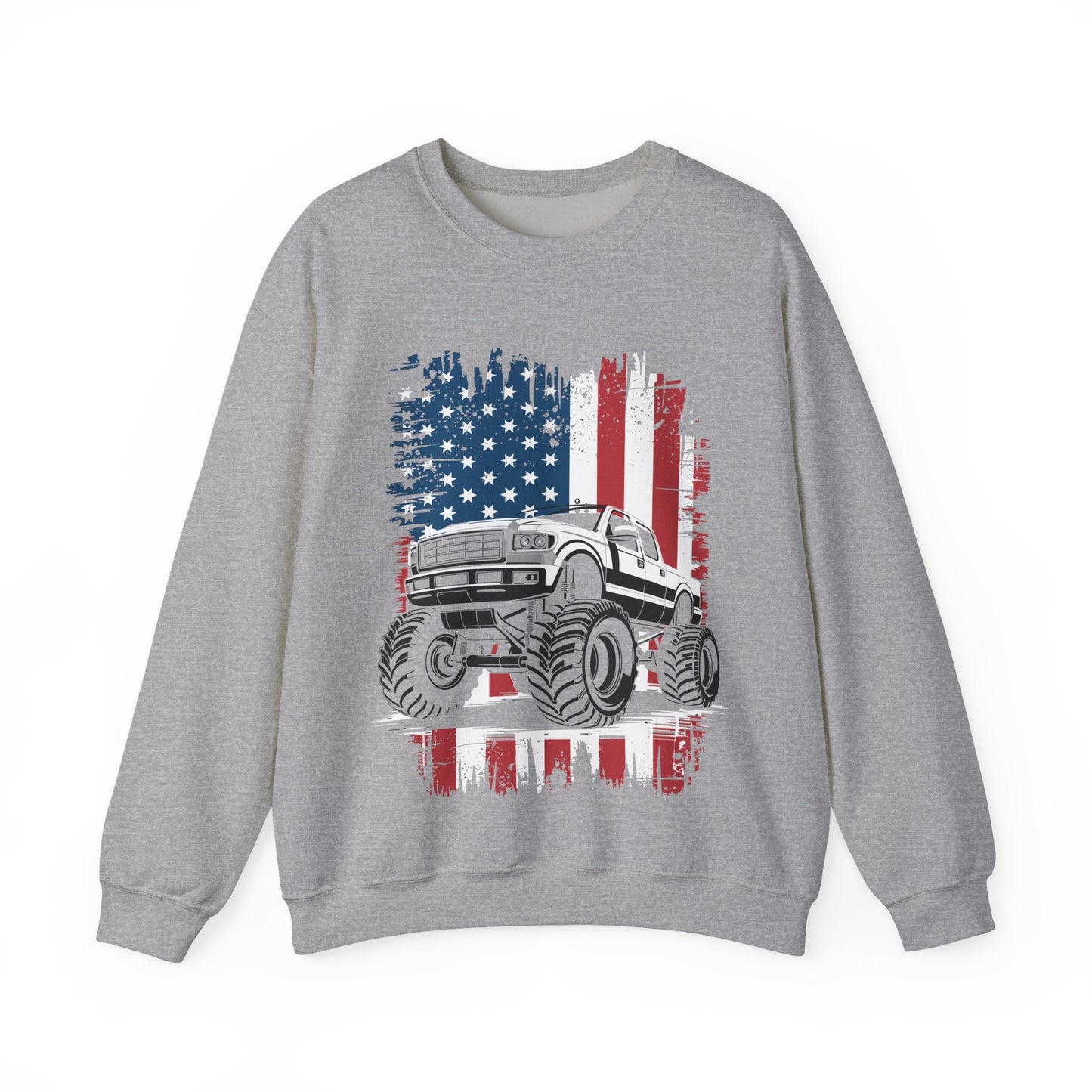 Monster Truck USA Flag American Sweatshirt