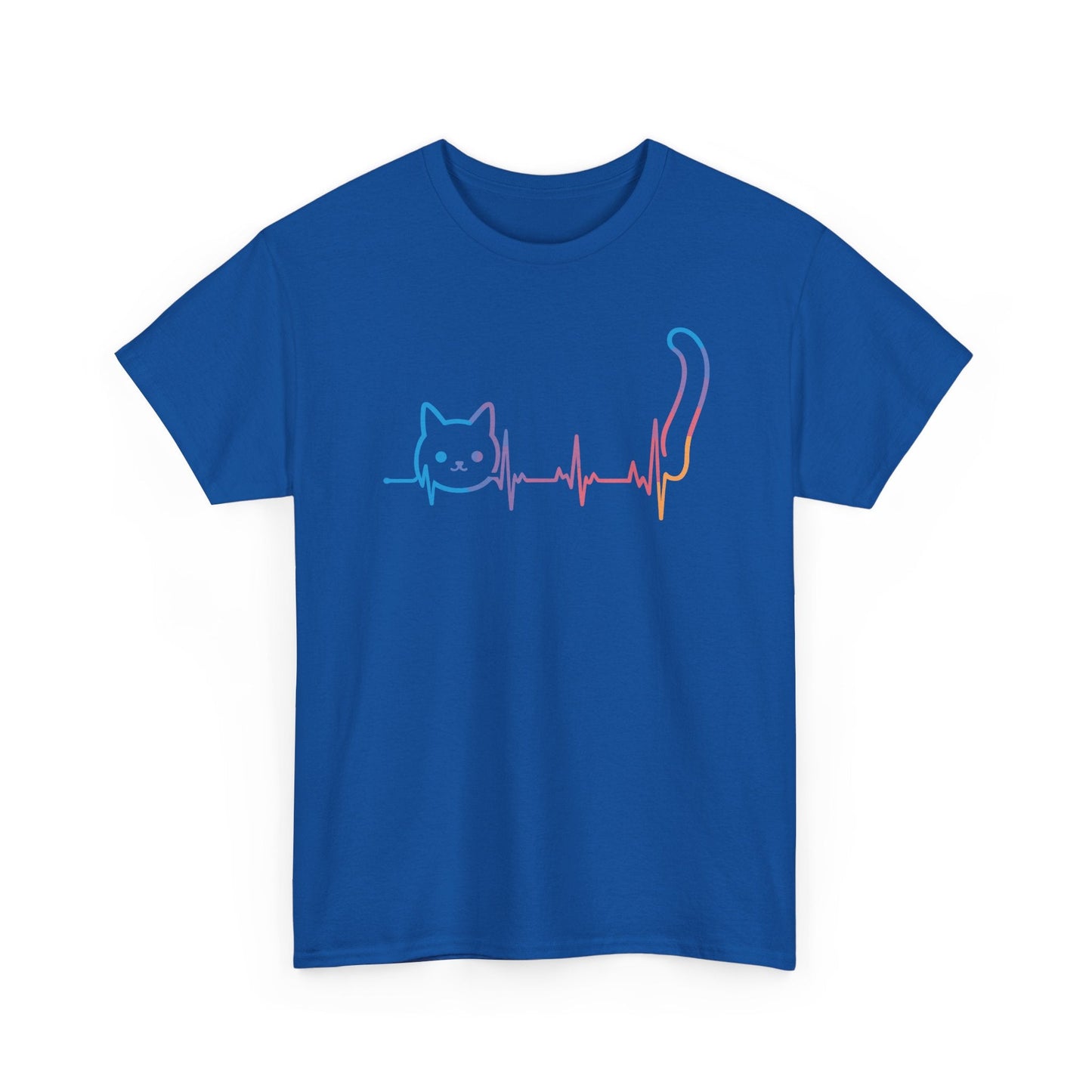 Heartbeat Cat Lover Animal Silhouette Cute Cat T-Shirt