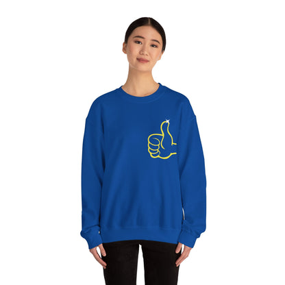 Funny Thumbs Up Emoji Graphic Positive Vibes Sweatshirt
