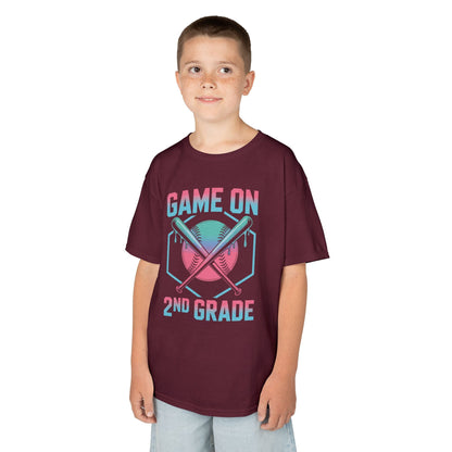 2nd Grade Back to School Baseball Drip Ice Cream Game On Kid T-Shirt