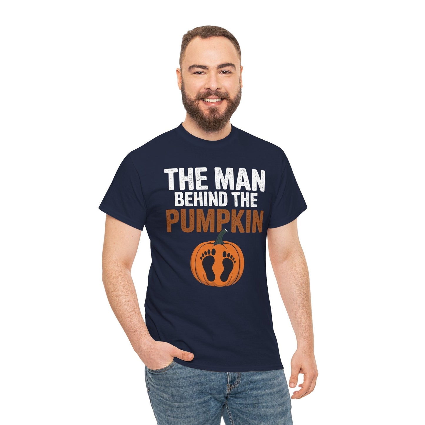 Pregnant Thanksgiving Costume for Dad Expecting Lil Pumpkin T-Shirt