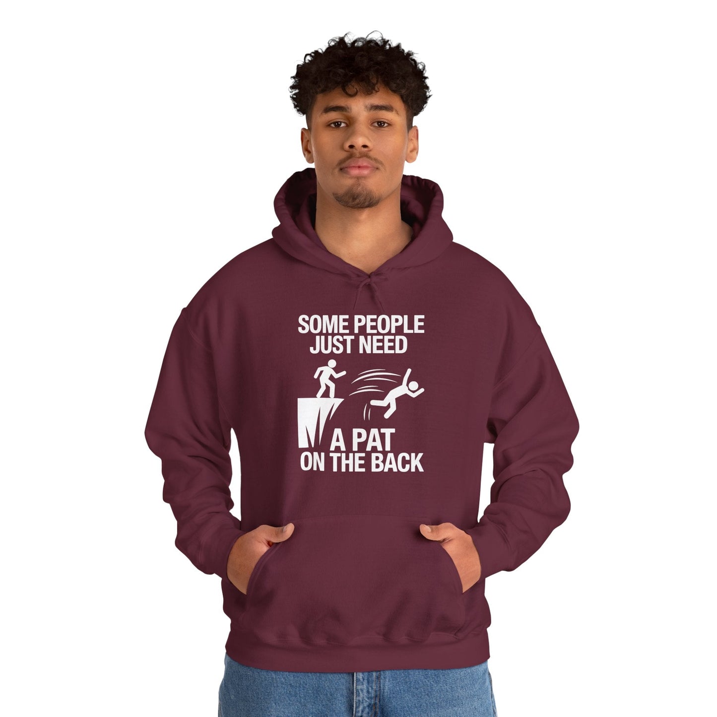 Funny Pat On The Back Adult Sarcastic Design Hoodie