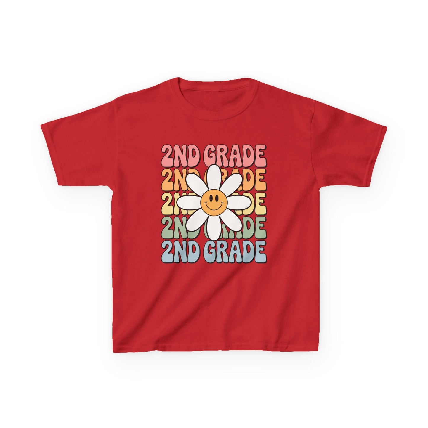 Groovy 2nd Grade Back To School First Day of Second Grade T-Shirt