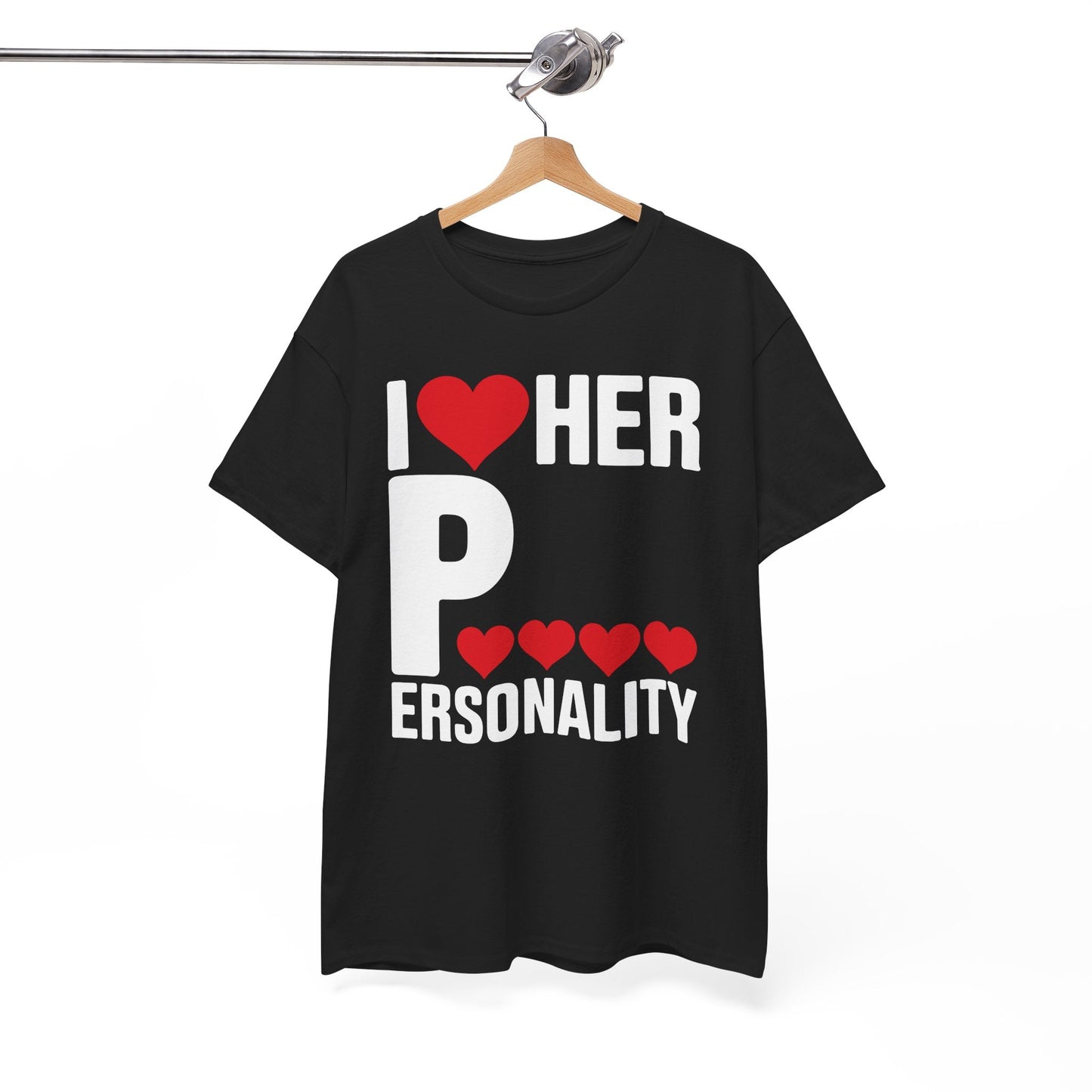 Funny Valentine's Day Couple Matching I Love Her Personality T-Shirt