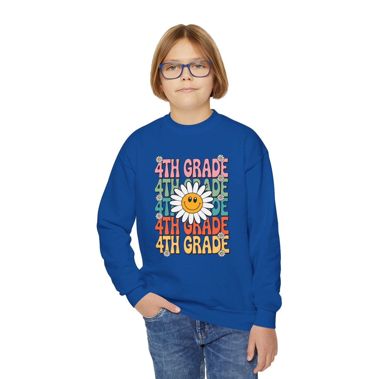 Groovy 4th Grade Back To School First Day of Fourth Grade Sweatshirt