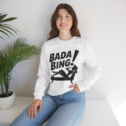 Bada Sarcastic Bing Retro Sexy Girl Bada Bam Sweatshirt