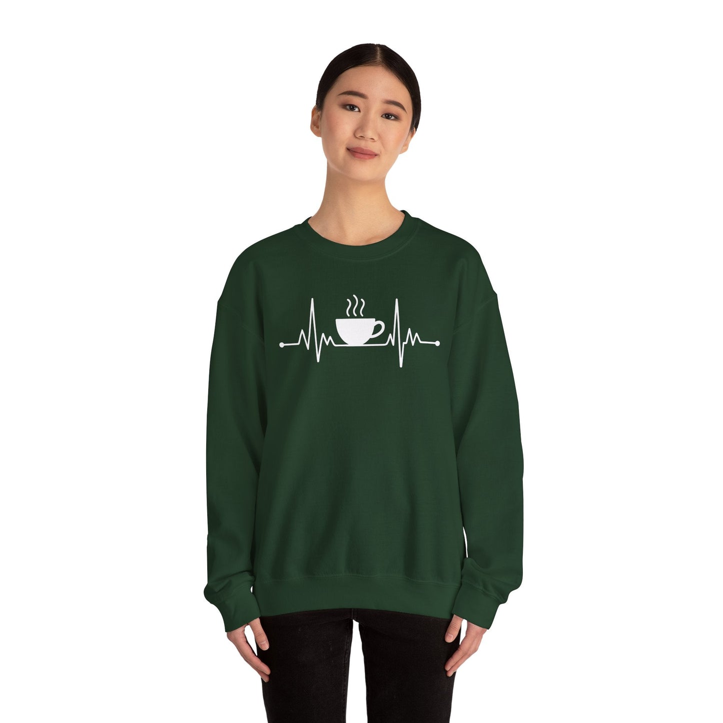 Coffee Heartbeat Drinking Coffee Sweatshirt