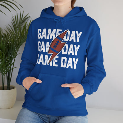 Vintage Game Day Football Lightning Bolt Funny Team Sport Hoodie