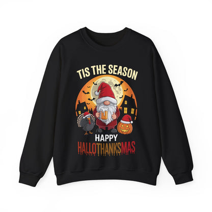 Happy Hallothanksmas Halloween Thanksgiving Merry Christmas Sweatshirt