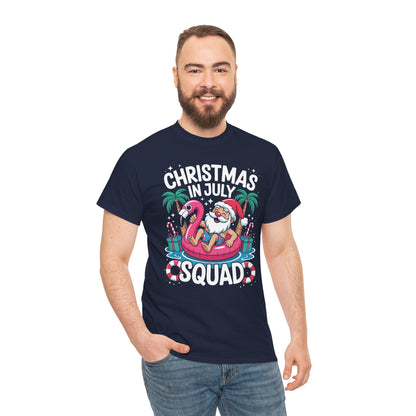 Christmas In July 2025 Squad Summer Beach Vacation Xmas Cool T-Shirt