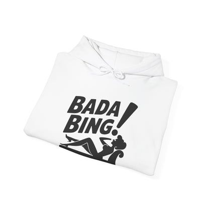 Funny Vintage Bada Sarcastic Bing Retro Sexy Girl Bada Bam Hoodie