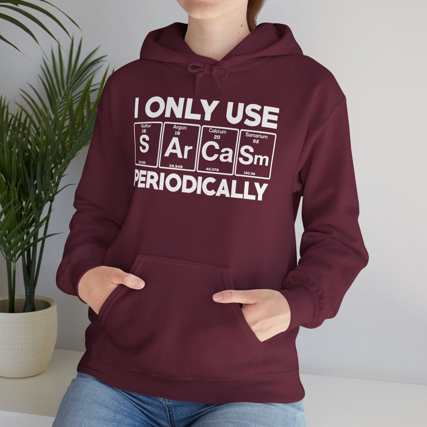 Sarcasm Periodic Table Element Weird Science Joke Gift Hoodie