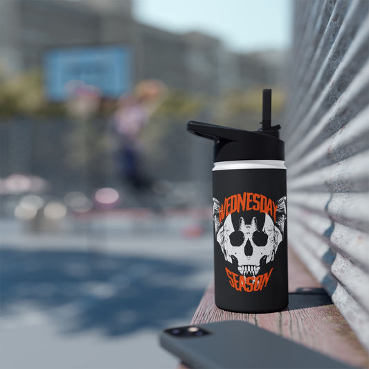 Wednesday Season Vibes Embrace the Midweek Mood Stainless Steel Water Bottle