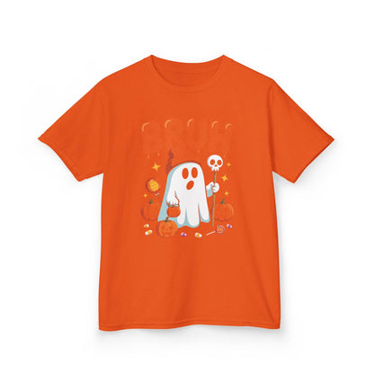 Bruh Ghost Halloween Cute Ghost Trick Or Treat Candy Kids T-Shirt