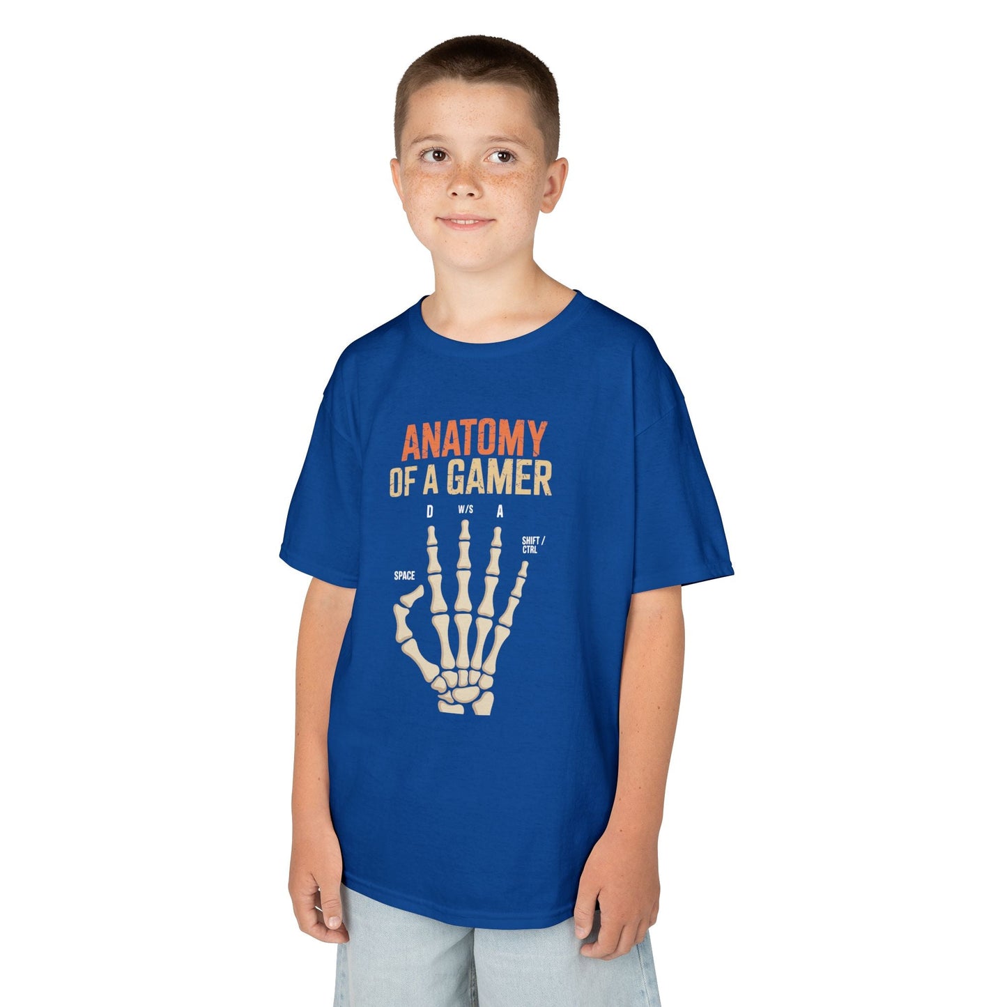 Funny Anatomy Of A Gamer Skeleton Hand Boys Kids Teens T-Shirt