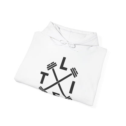 LIFT Weightlifting Fitness Barbells Crossed Circle Hoodie
